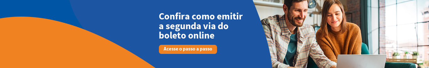 Título "Confira como emitir a segunda via do boleto online" e direcionamento para acessar o passo a passo